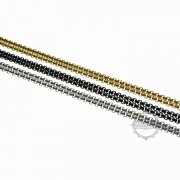 1pcs 50-60cm stainless steel silver gold black rolo twist thick necklace chain DIY jewelry supplies 1320003-2