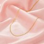 1MM Cable Oval Chain Necklace,Solid 18K Gold Necklace Chain,Minimalist Chain Necklace,DIY Necklace Supplies 1315036