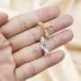 5x7MM Oval Prong Ring Settings Evil Bat Rose Gold Plated Solid 925 Sterling Silver Adjustable Ring Bezel for Gemstone 1224094