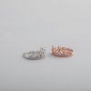 1Pcs 3MM Round Simple 5 Stones Silver Rose Gold Gemstone Cz Stone Luxury Crown Prong Bezel Solid 925 Sterling Silver Adjustable Ring Settings 1210045