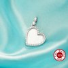 10MM Keepsake Breast Milk Resin Heart Bezel Pendant Settings,Solid 925 Sterling Silver Pendant Charm,Moissanite Art Deco Pendant,DIY Pendant Supplies 1431501