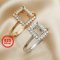 Rectangle Halo Prong Ring Settings Keepsake R...