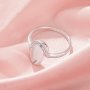 6x11MM Keepsake Breast Milk Resin Oval Ring Bezel Settings,Solid 925 Sterling Silver Ring,CZ Stone Art Deco Solid Back Ring,DIY Ring Supplies 1222154-1
