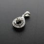 1Pcs 6.5-9MM Round Bezel Gemstone Cz Stone Solid 925 Sterling Silver Prong Pendant Charm Settings Drop Shaple 1411231