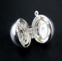 5pcs 20mm round silver brass ball photo locket pendant charm wholesale 1112007