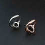 1Pcs Multiple Size Split Shank Oval Prong Bezel Rose Gold Plated Solid 925 Sterling Silver Adjustable Ring Settings for Moissanite Gemstone DIY Supplies 1224028