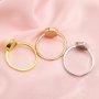 Keepsake Breast Milk Pear Ring Settings Resin Solid 14K Gold DIY Ring Blank Band for Gemstone 1294333-1