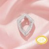 8x12MM Halo Pear Prong Pendant Settings,Solid 14K 18K Gold Pendant Charm,Pave Moissanite Pendant,DIY Pendant Supplies 1431481
