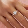 Keepsake Breast Milk Resin Stackable Round Bezel Ring Settings,Solid 14K 18K Gold Ring,Minimalist Round Ring,DIY Ring Blank Supplies 1294988
