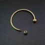 1Pcs Vintage Style Brass Bronze Screwed Ball Wire Bracelet Bangle for DIY Beading Supplies 1900229