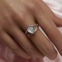 Keepsake Breast Milk Resin Pear Bezel Ring Settings,Solid Back Solid 14K 18K Gold Ring,Split Shank Ring,DIY Ring Supplies 1294728