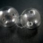 5pcs 20mm round glass beads bottles with 2mm open mouth transparent DIY glass pendant charm findings supplies 3070050