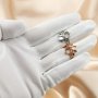 Keepsake Breast Milk Resin Round Ring Settings Stackable 8MM Main Stone Solid 925 Sterling Silver Rose Gold Plated DIY Ring Bezel 1294343