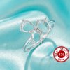 Three Stones Prong Ring Settings,Solid 925 Sterling Silver Ring,Family Rings,DIY Ring Supplies 1295044-1