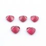 5Pcs Lab Created Heart Ruby July Birthstone Red Faceted Loose Gemstone DIY Jewelry Supplies 4130012