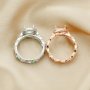 8MM Round Prong Ring Settings,Stackable Solid 925 Sterling Silver Rose Gold Plated Ring,Marquise Stacker Birthstone Ring Band,DIY Wedding Ring Set 1294497