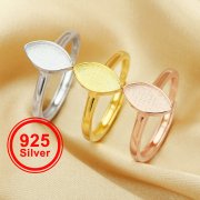 5x10MM Keepsake Breast Milk Resin Marquise Bezel Ring Settings,High Bezel Stackable Ring 1294596