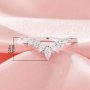 Curved Moissanite Stackable Ring,Solid 14K 18K Gold Ring,Elegant Stacker Ring,Stackable Ring,DIY Ring Supplies 1294998