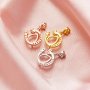 6x8MM Pear Prong Pendant Bezel Settings,Moon Solid 14K 18K Gold Pendant,Art Deco Pendant,DIY Pendant Supplies For Gemstone 1431509