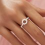 Halo Hexagon Prong Ring Settings,Solid 14K 18K Gold Moissanite Ring,Pave Moissanite Hexagon Ring,DIY Ring Supplies 1294983