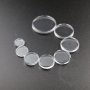 50pcs 18mm round flat transparent glass cabochon DIY supplies 4110152-