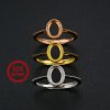 5x7MM Oval Bezel Ring Settings Antiqued Style Solid 925 Sterling Silver Rose Gold Plated DIY Adjustable Ring for Gemstone 1224070