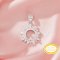 Halo Round Prong Pendant Settings,Flower Solid 14K 18K Gold Pendant,Moissanite Diamond Round Pendant,DIY Pendant Supplies 1411437
