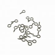 200Pcs 4x8MM Stainless Steel DIY Eyelet Hooks Pendant Jewelry Eye Screw Eyepins Eye Pin Hook 1535014