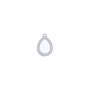 9x12MM Keepsake Breast Milk Resin Pear Bezel Pendant Settings,Minimalist Stainless Steel Pear Pendant Charm,DIY Pendant Blank Supplies 1431535