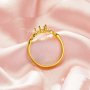 6x8MM Pear Prong Ring Settings,Tree Branch Leaf Solid 14K 18K Gold Ring,Art Deco Pear Ring,DIY Ring Supplies For Gemstone 1295091