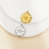 2MM Round Bezel Stainless Steel Pendant Settings,Yellow Gold Silver Flower Pendant Charm,Art Deco Flower Pendant,DIY Pendant Blank Supplies 1431514