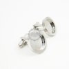 10Pcs 15MM Brass Silver Round Thick Bezels Cufflinks,Cufflinks Bezels Tray,Cuff Link Supplies1500007