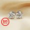 4MM Round Prong Studs Earrings Settings,Windmill Shaped Solid 925 Sterling Silver Rose Gold Plated Earrings,DIY Earrings Bezel Supplies 1706103