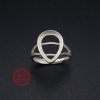 1Pcs Pear Bezel Ring Settings Blank Adjustable Simple Split Shank Solid 925 Sterling Silver DIY Tray for Cabochon Gemstone 1294180