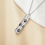 Hollow Dog Paw Aroma Diffuser Pendnat Necklace Stainless Steel Perfume Diffuser with Sponge 1190074