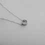 1Pcs 6.5-8MM Solid 925 Sterling Silver Simple Round Gemstone Prong Bezel Settings DIY Pendant Necklace 16''+2'' 1411239