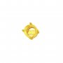 Round Prongs Bezel Pendant Settings,Yellow Gold Plated Stainless Steel Pendant Charm,Minimalist Round Pendant,Simple Pendant Blank for Faceted Stones 1411436
