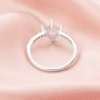 7x10MM Kite Cut Prong Ring Settings,Simple Bezel Solid 14K 18K Gold Moissanite Ring,Art Deco Ring,DIY Ring Blank Supplies 1294631