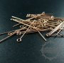 10pcs 24gauge 0.5x25.4mm rose gold filled high quality color not tarnished eyepin DIY beading jewelry supplies findings 1513003