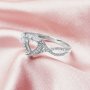 Heart Prongs Ring Settings,Infinity Solid 14K 18K Gold Ring,Pave Moissanite Stone Art Deco Bezel Ring,DIY Ring Supplies For Gemstone 1294724