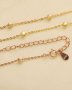 Cable 3MM Beads Chain Necklace,Solid 925 Solid Sterling Silver Rose Gold Plated Necklace Chain 16Inches with 2 Inch Extension Chain 1320030