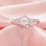 Hexagon Prong Ring Settings,Vintage Styles Solid 14K 18K Gold Ring,Dainty Art Deco Ring,DIY Ring Supplies 1294978