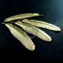 10pcs 52mm vintage style raw brass feather stamping DIY supplies 1800101