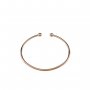 1Pcs Silver Gold Plated Brass Double Balls End Wire Bracelet Bangle DIY Beading Supplies 1900226
