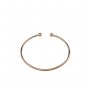 1Pcs Silver Gold Plated Brass Double Balls End Wire Bracelet Bangle DIY Beading Supplies 1900226