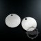 5pcs 30mm thick matte brush surface round stainless steel plain plate engraving laser military tag pendant charm DIY supplies 1820309