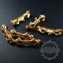 20pcs 11x30m vintage style gold color brass bow knot with loop DIY brooch findings supplies 1582043