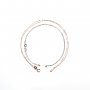 1Pcs 1MM Rose Gold Plated Solid 925 Sterling Silver Cable Chain Necklace for DIY Jewelry 18Inches 1320005