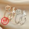 6MM Halo Round Prong Ring Settings Stackable Solid 925 Sterling Silver Rose Gold Plated Stacker Ring Set DIY Supplies Findings 1294399