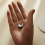 14MM Round Stainless Steel Pendant Settings With Two Loops,Minimalist Silver Pendant Charm Connector,DIY Pendant Blank Supplies 1431543